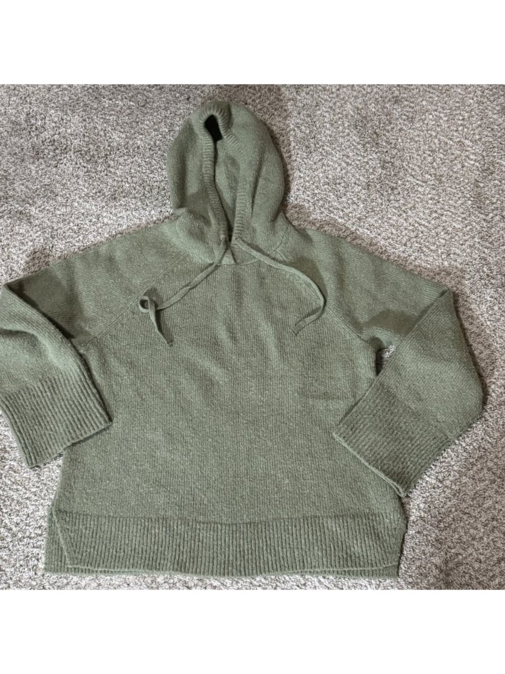 Abercrombie & Fitch Hoodie Sweater Women's Size S Green Knit Small Raglan